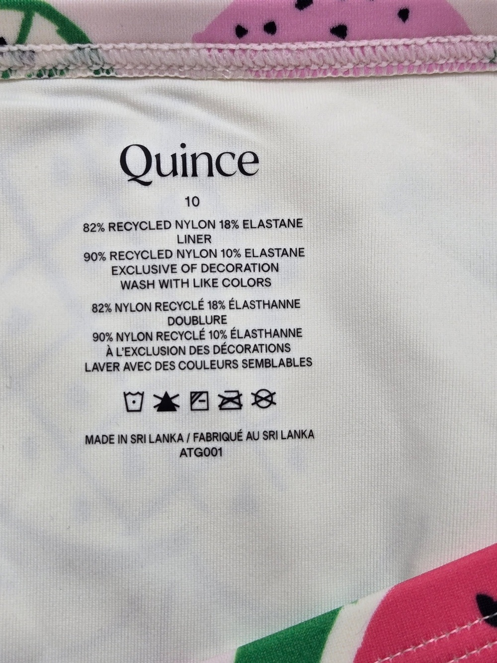 NWT QUINCE Tankini and Long Sleeve Raglan Rash Guard Set Sz 10 Fruit Punch 8056 - Picture 10 of 14